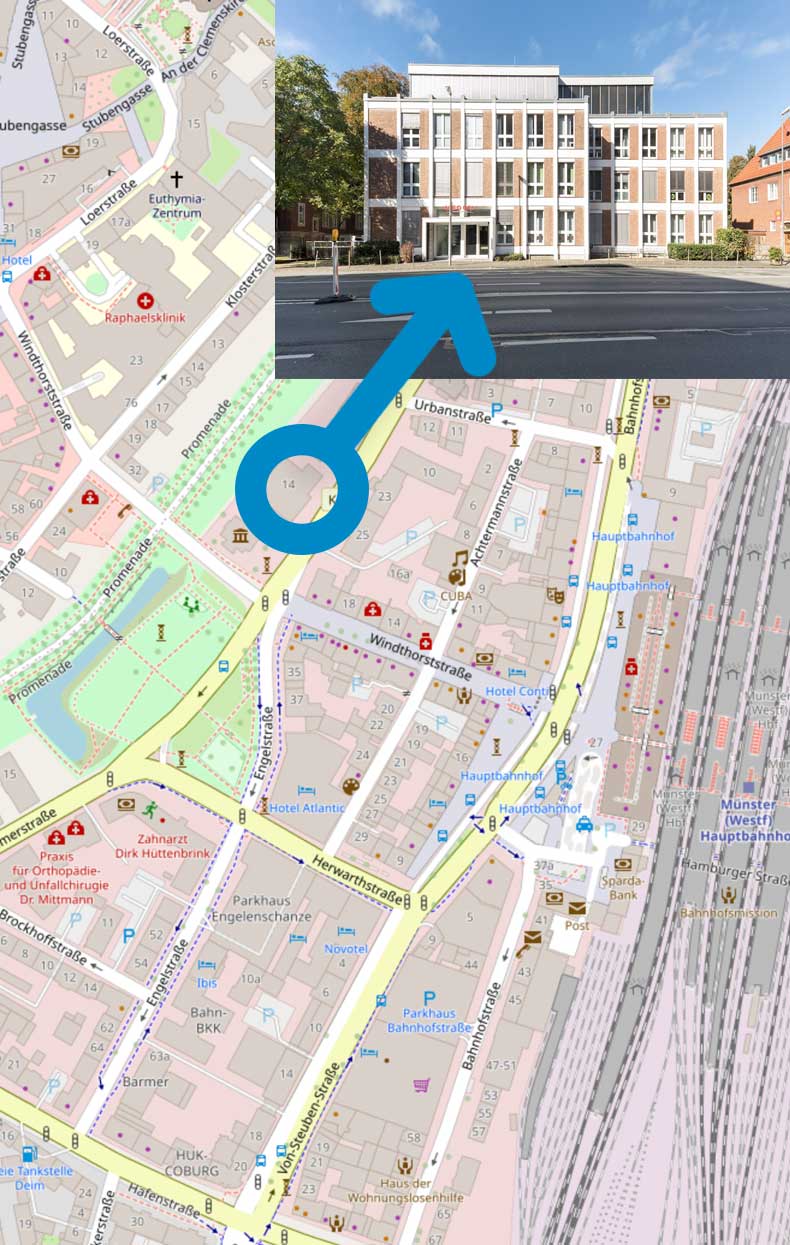 Kartenansicht Von-Vincke-Straße 14